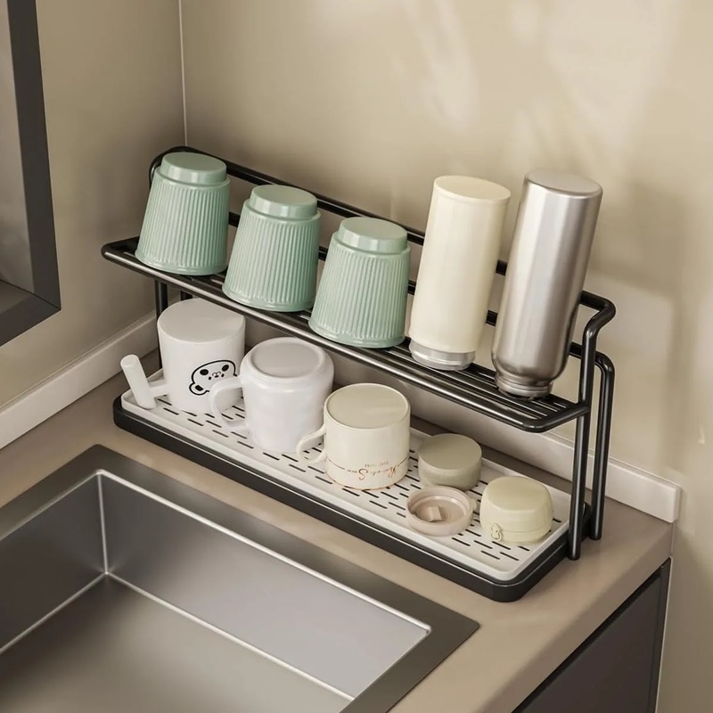 2-Tier Cup Drying Rack With Dr - đánh giá và giá Home Cooking Recipes