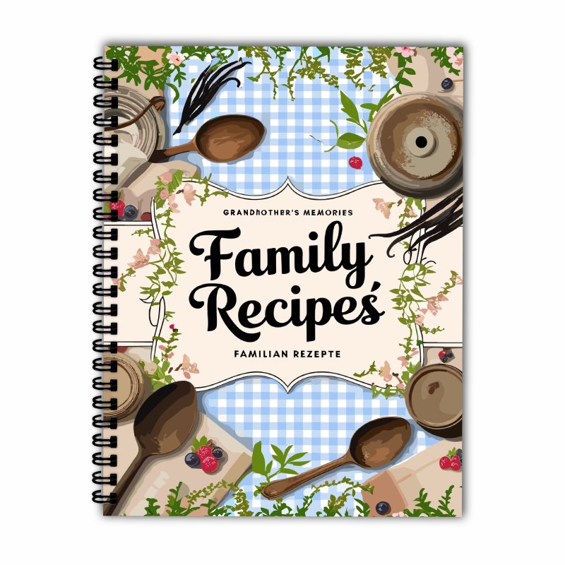 A5 Recipe Book, Blue Grid, Vin - đánh giá và giá Home Cooking Cookbook